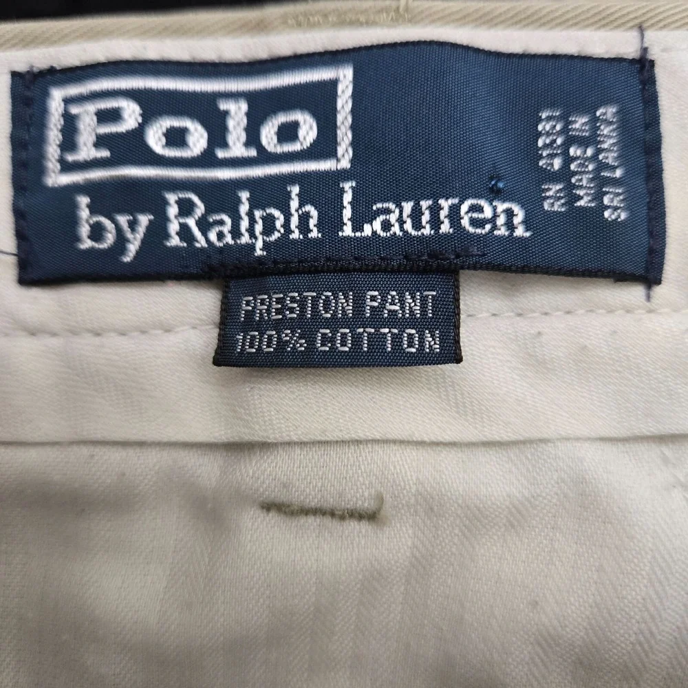 Polo Ralph Lauren Preston Mens Khaki Pants 36x30 100%‎ Cotton Classic Fit